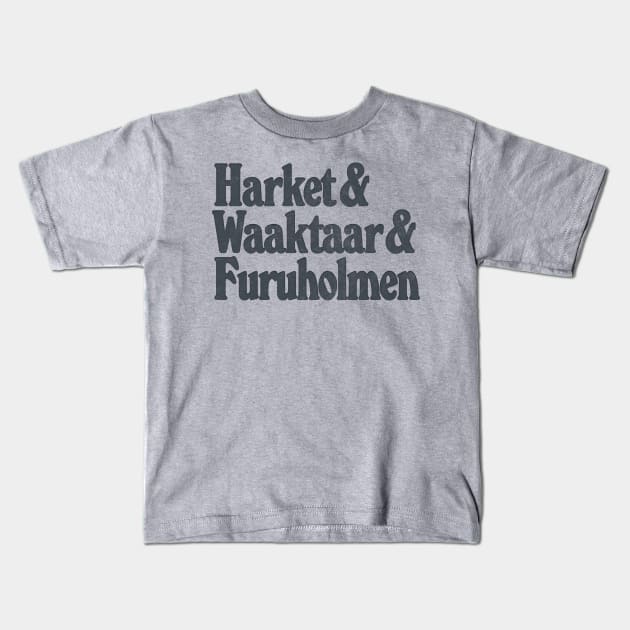 A-ha Names List Fan Design Kids T-Shirt by DankFutura